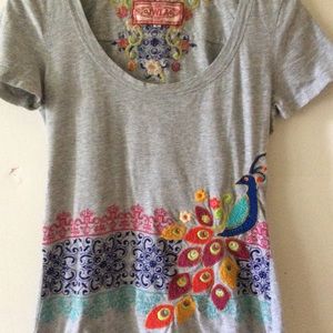 JWLA grey embroidered T-shirt